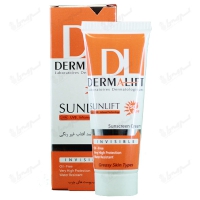 کرم ضد آفتاب +SPF 50 سان لیفت فاقد چربی درمالیفت | 40 میلی لیتر